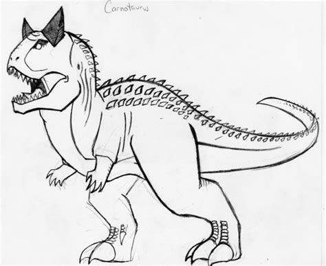 Carnotaurus Coloring Page 1 - Coloring Home