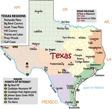 Major Cities In Texas Map