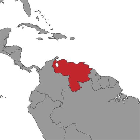 Venezuela En El Mapa Mundial Ilustración Vectorial 16773991 Vector En
