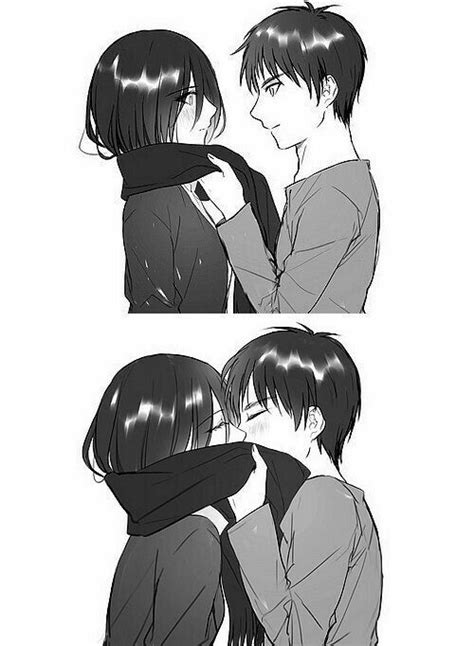 eren x mikasa kiss