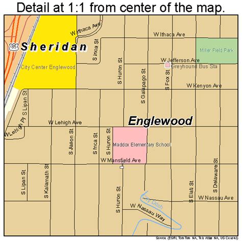 Englewood Colorado Street Map 0824785