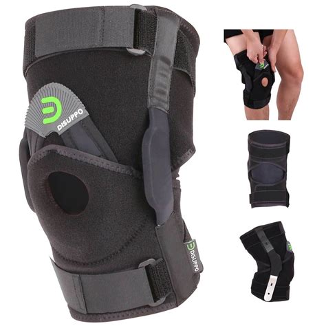 Disuppo Hinged Knee Brace Open Stabilized Patella Adjustable Support