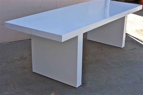 A modern, wood dining table can impart a classic, more organic touch to an otherwise contemporary room, and serve as a beautiful, modern kitchen table. Hand Crafted White Lacquer Mid Century Modern Dining Table ...