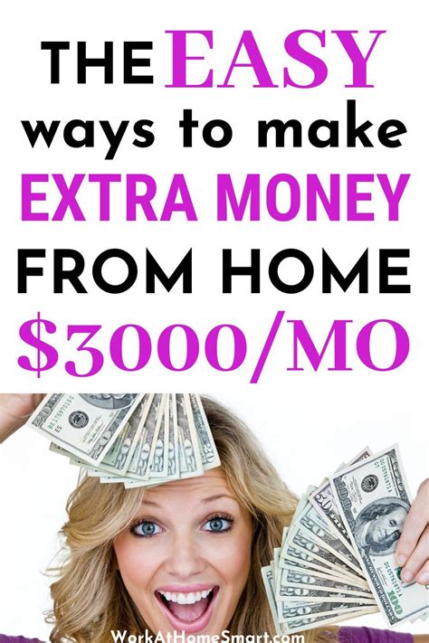 Easy Ways To Make Extra Money Working From Home Extra Money Make Easy Money Extra Money