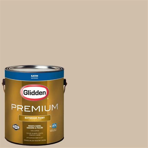 Glidden Premium 1 Gal Hdgwn07 Sahara Desert Sand Satin Latex Exterior