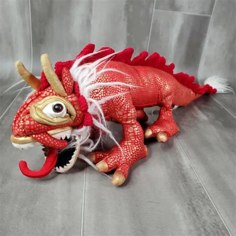 Folkmanis Red Gold Chinese Dragon Hand Puppet Plush Stuffed Animal Toy