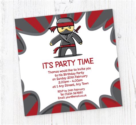 49 Ninja Party Invitations Pics Us Invitation Template