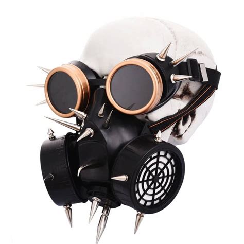 Spikes Cyberpunk Gas Mask Goggles Lord Steampunk Steampunk Gas