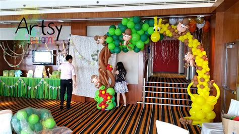 Recuerde poner algunos globos en el frente de su casa para mostrar a los invitados donde es la fiesta. Decoracion de fiesta animales de la selva - YouTube