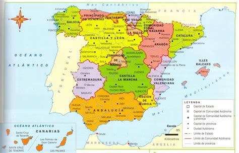 Mapas De España Político Carreteras Costas Aeropuertos Comunidades