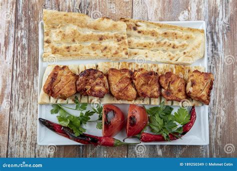 Turkish Cuisine Chicken Skewer Traditional Grilled Chicken Shish Kebab