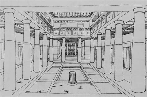 Sketch Of The Atrium Of A Typical Roman Domus Ian Scott Flickr