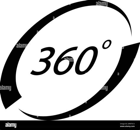 360 Degree Logos Vector Illustration Symbol Design Stock Vector Image