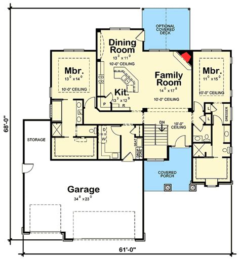 Craftsman Ranch Home Plan With Two Master Suites Am Sexiz Pix