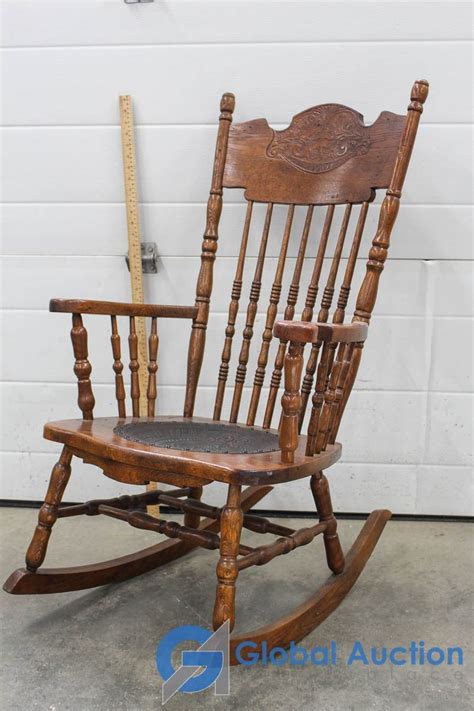 1920s Antique Wooden Rocking Chair