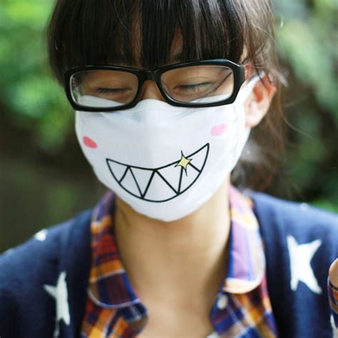 New Kawaii Cute Anime Emotion Mouth Muffle Emoji Anti Dust