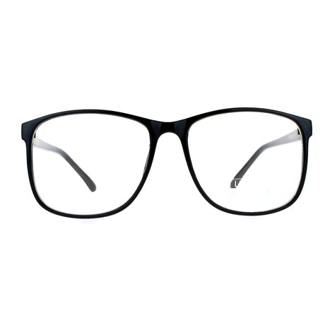 Sa106 Thin Plastic Horn Rim Unisex Clear Lens Nerdy Eye Glasses Black