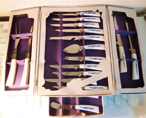 Vintage Sheffield Knives Set Cutlery England Kitchen Cheese Knives