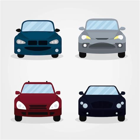 Premium Vector Colorful Cars Icon Set