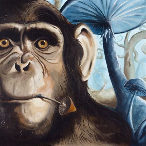 Stoned Ape Theory Terence Mckenna Acrylic Painting Psychadelic Art