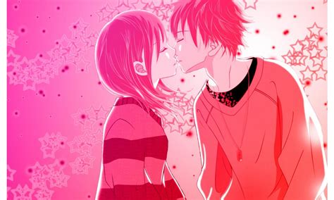 Anime Kissing Wallpaper Wallpapersafari Hot Sex Picture