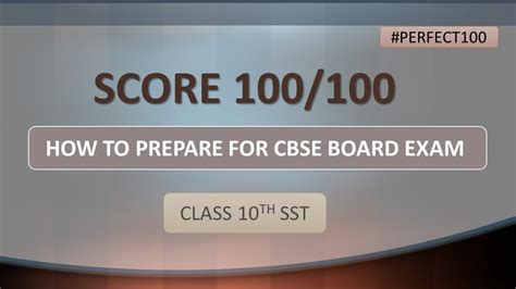 Score 100100 In Cbse Board Exam Class 10th Sst Youtube