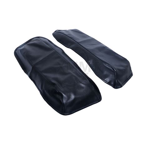 Pair Black Saddlebag Lid Bra Covers For Harley Electra Glide Classic