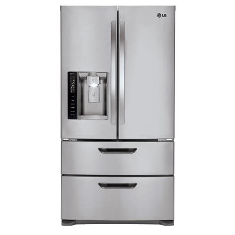 While the bottom freezer basket will slide out, a detracting element is that it is a single basket. LG 24.7 cu. ft. French-Door Bottom-Freezer Refrigerator ...
