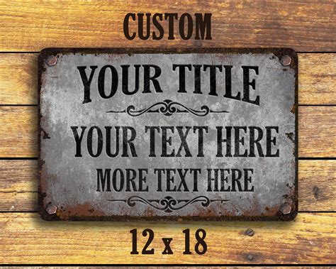 Custom Arch Top Steel With Rusty Edge Metal Sign Etsy Metal Signs