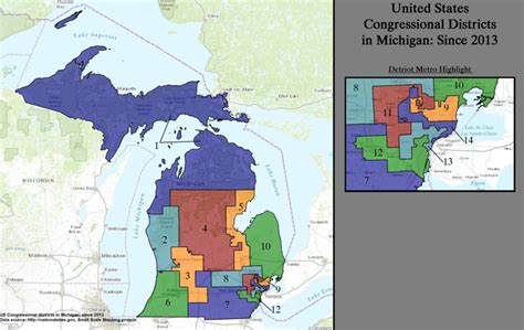 Fileunited States Congressional Districts In Michigan Since 2013tif