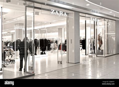 Zara Fast Fashion Clothing Retail Business Sign Open Plan Shop Entrance