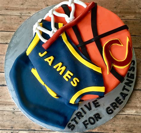 Lebron James Basketball Cake by Honey Via Bakery | Bakery, Basketball