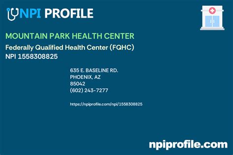 Mountain Park Health Center Npi 1558308825 Cliniccenter In Phoenix Az