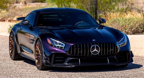 Deep Purple Mercedes AMG GT R Pro Laden With Carbon Looks Near Perfect