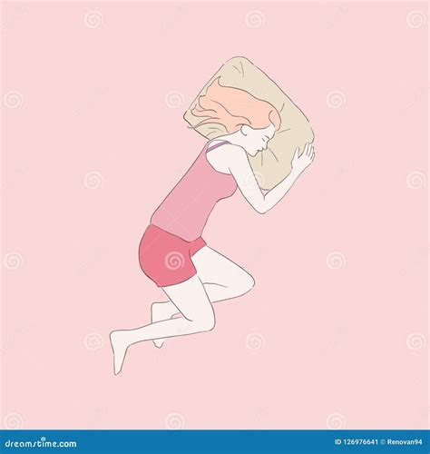 A Woman Sleeps In A Back Pose Top View Of Night Sleeping Position