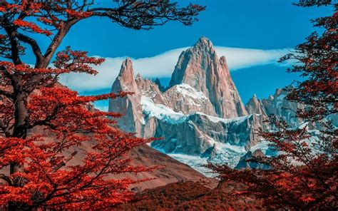 Download Wallpapers Monte Fitz Roy Hdr Autunm Mountains Patagonia