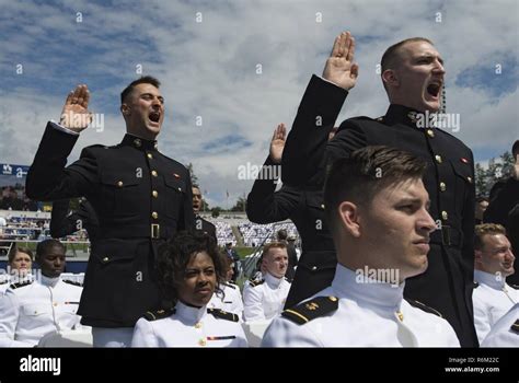 annapolis md may 26 2017 u s naval academy midshipmen from the class of 2017 take the oath