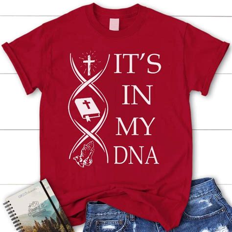 Jesus Bible Book Pray It S In My DNA Womens Christian T Shirt Created