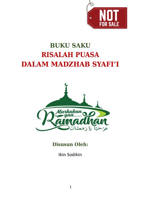 Risalah Puasa 1 Buku Saku Risalah Puasa Dalam Madzhab Syafii Disusun