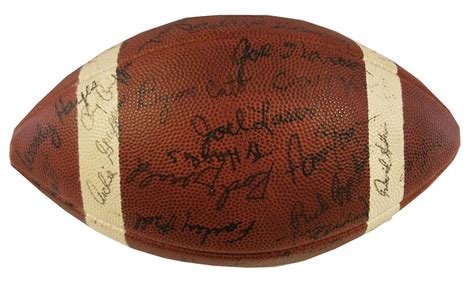 Lot Detail Ohio State Team Signed Football Signed By Woody Hayes