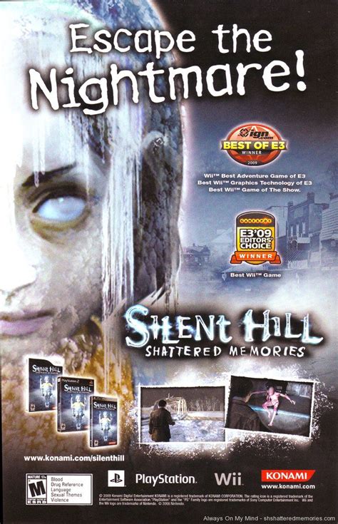 Silent Hill Shattered Memories Ps2 Box Art Original Brazz Poster
