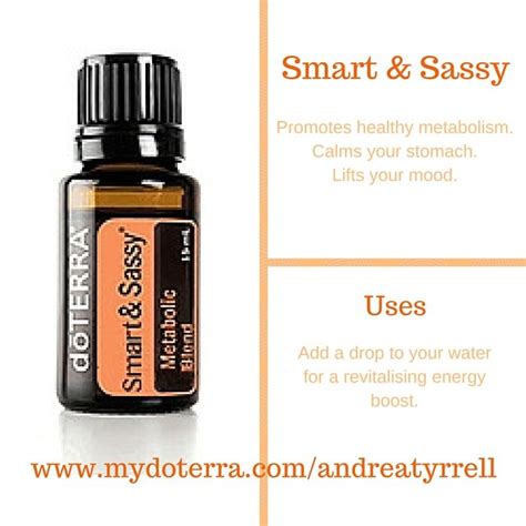 Smart And Sassy Essential Oil Blend Promotes Healthy Metabolism Calms