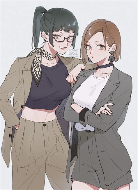 Kugisaki Nobara And Zen In Maki Jujutsu Kaisen Drawn By Mizuki Mau