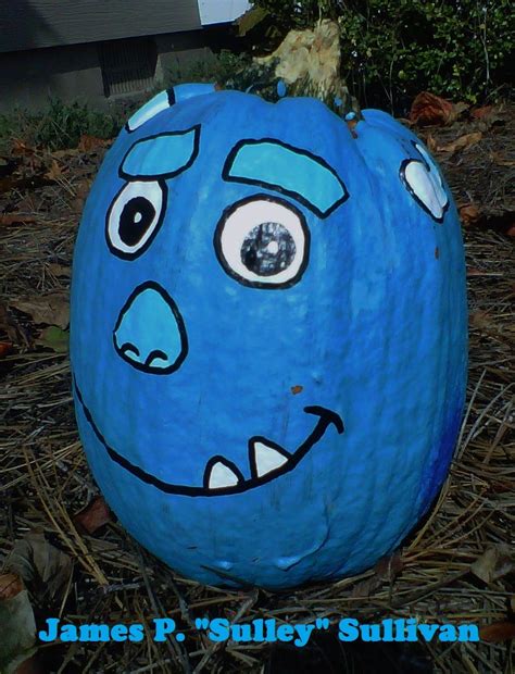 Monsters Inc Painted Pumpkins With James P Sullivan Aka Sulley