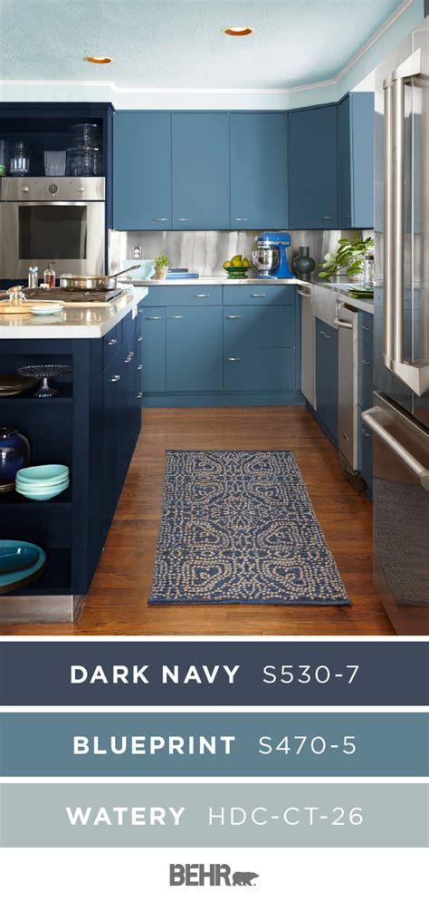 I will say i lean towards a navy/blue kitchen. Get inspired by the monochromatic style of this blue ...