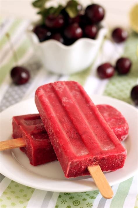 Cherry Lime Popsicles Food Fanatic