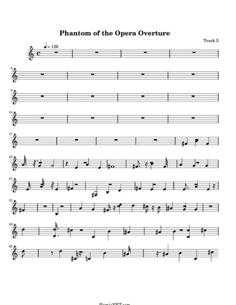 The phantom of the opera by eric baumgartner piano duet digital sheet music. Phantom of the Opera Overture Sheet Music - Phantom of the Opera Overture Score • HamieNET.com