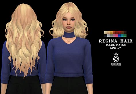 Leo 4 Sims Leahlillith`s Regina Hair Recolored Sims 4 Hairs