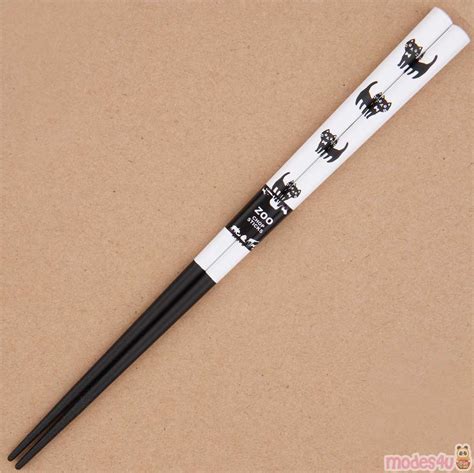 What do you call a chinese man wh. white and black with cute funny cat chopsticks from Japan - modeS4u