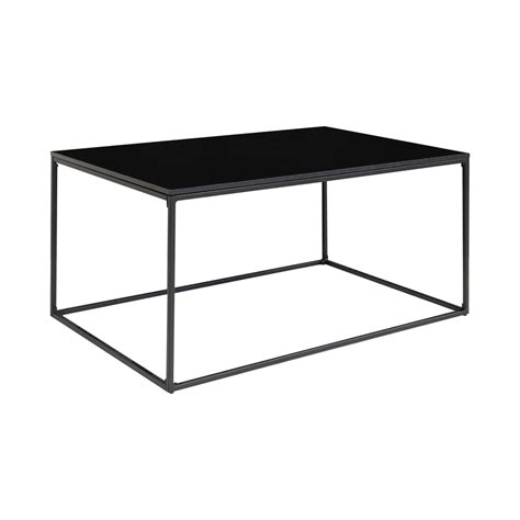 Table Basse 90x60x45 En Acier Noir Brunel Maison Et Styles